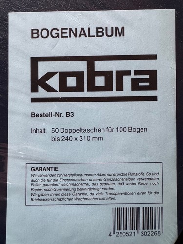 Bogenalbum kobra b3 für - bogenalbum,
